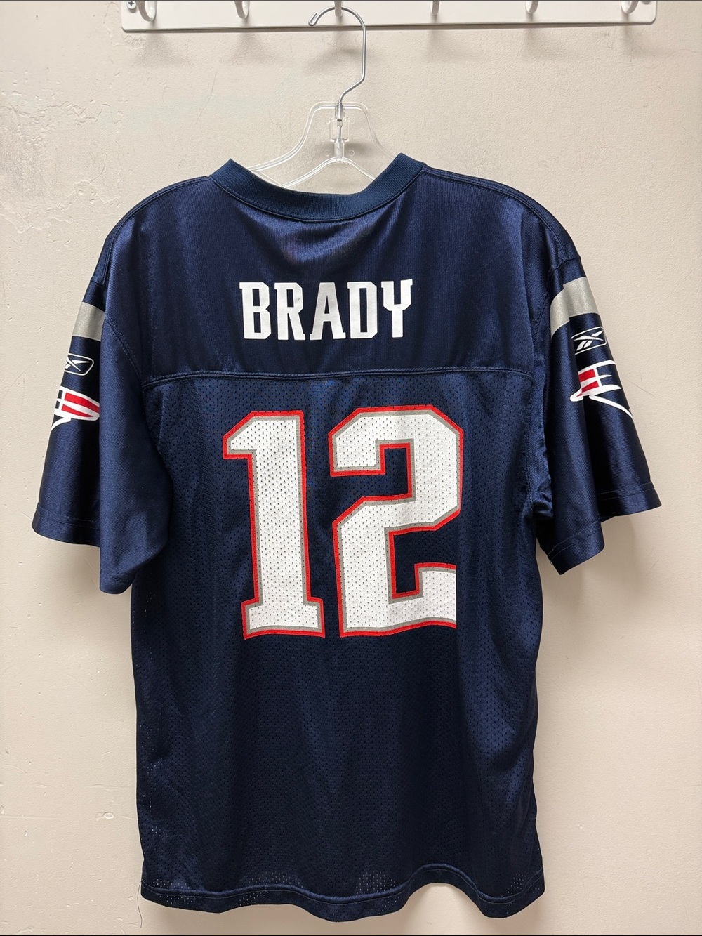 Reebok Youth Navy Brady #12 Football Jersey